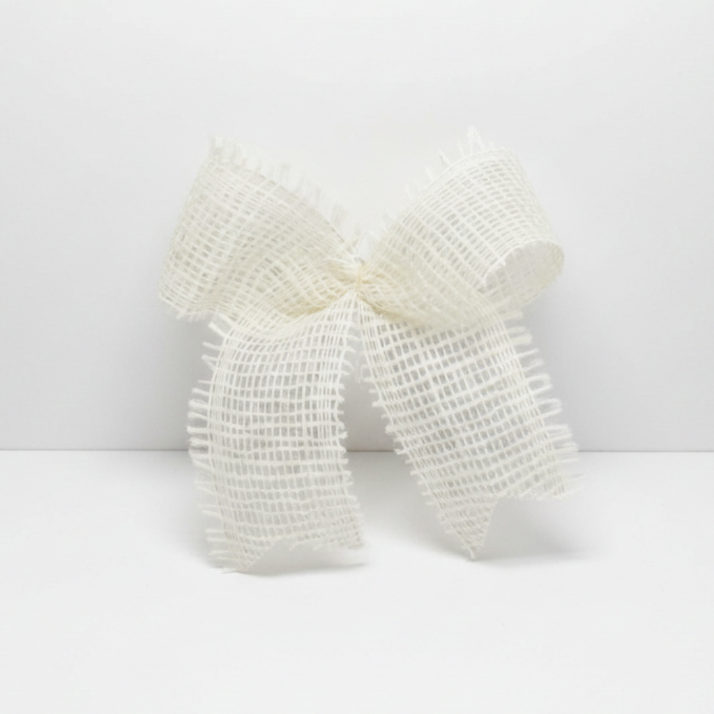 Bělená jutová stuha 40 mm - přírodní rustikální dekorace